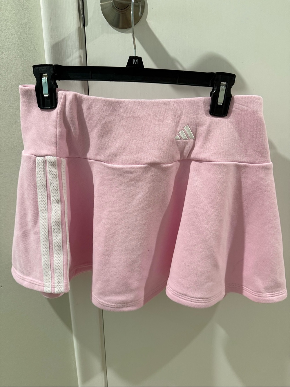 NWT adidas Women’s Light Pink Athletic Tennis Skirt with White Stripes